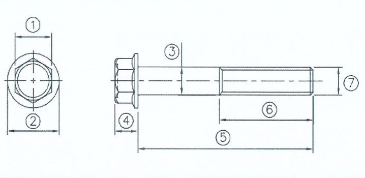 FLANGE BOLT 도면